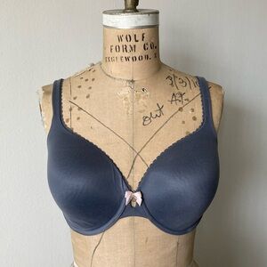 Victoria Secret Lined Perfect Coverage Bra | Grey Pink | Lightly Lined | 34DDD